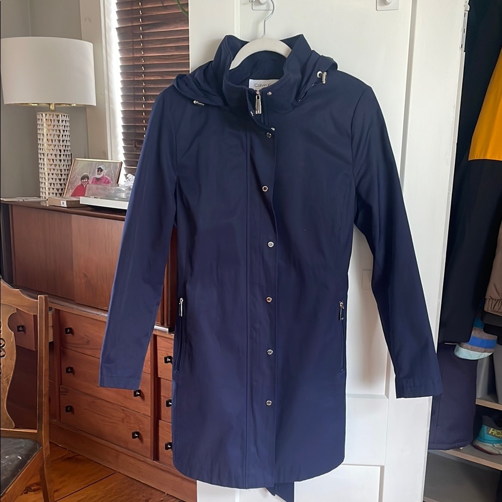 Women's Navy Hooded Jacket
